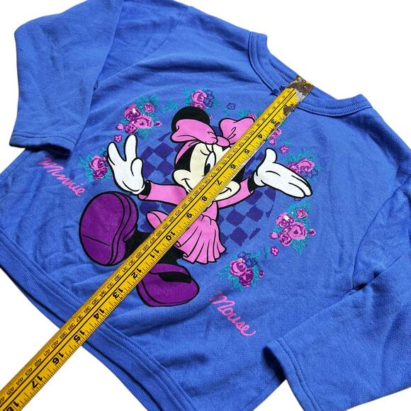 Vintage Disney Girls Mickey Minnie Mouse Size 4T-5T Sweatshirt Pullover Toddler - Picture 4 of 9